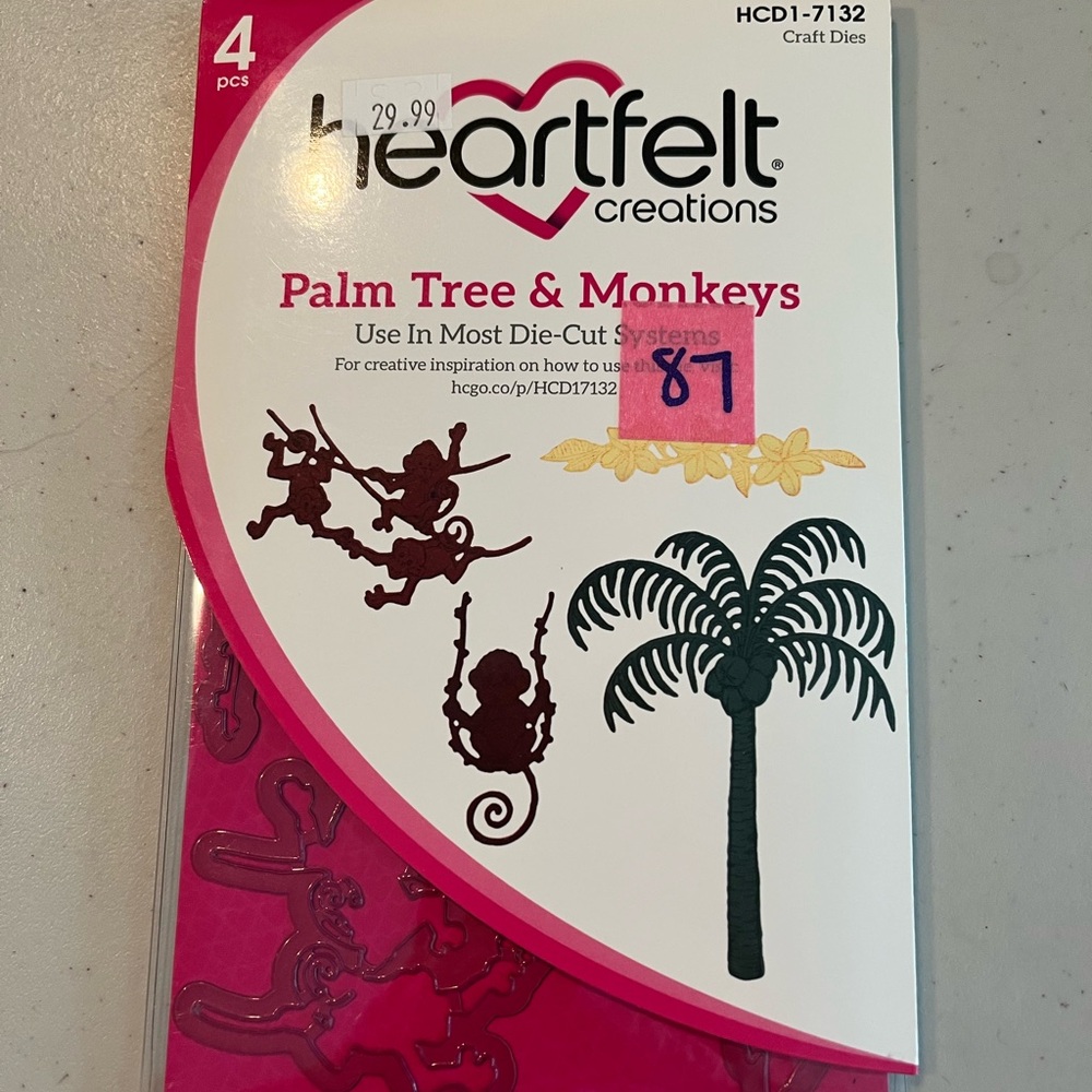 Palm Tree & Monkeys Die-Cut Set - Black and Green